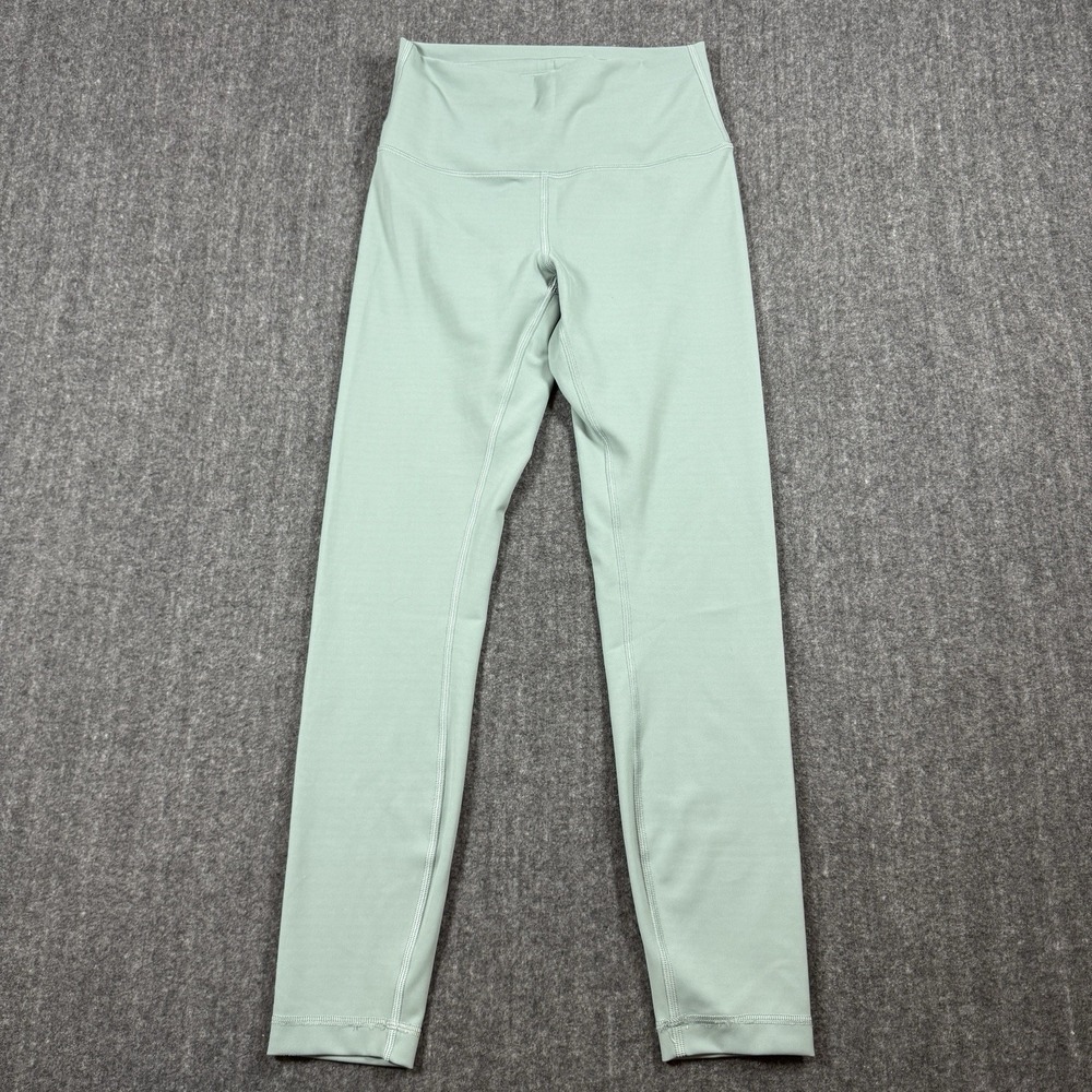Lululemon Women's Leggings Size 6 Green High Rise Yoga Pants 25"